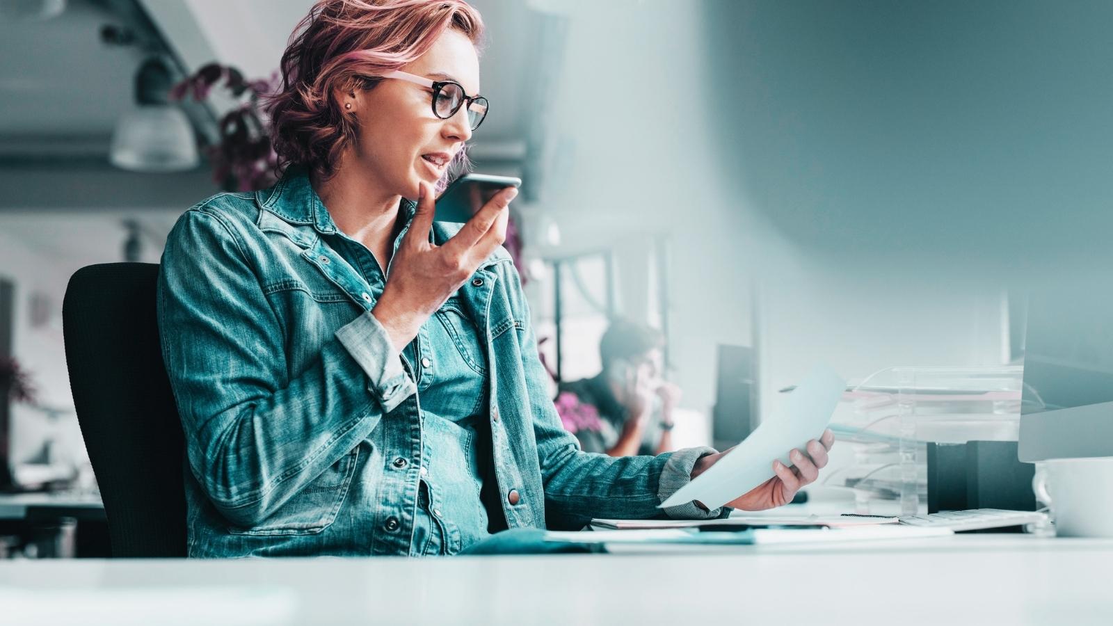 business woman talking on phone